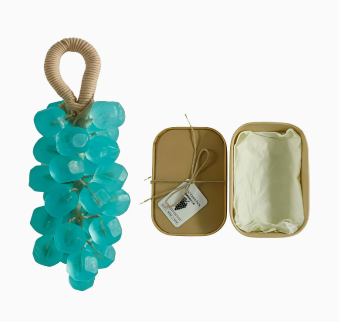 Gemstone Grape Soap DIY Kit – Transparent Handmade Soap Gift Set for Gentle Hand Care