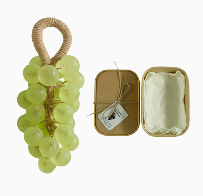 Gemstone Grape Soap DIY Kit – Transparent Handmade Soap Gift Set for Gentle Hand Care