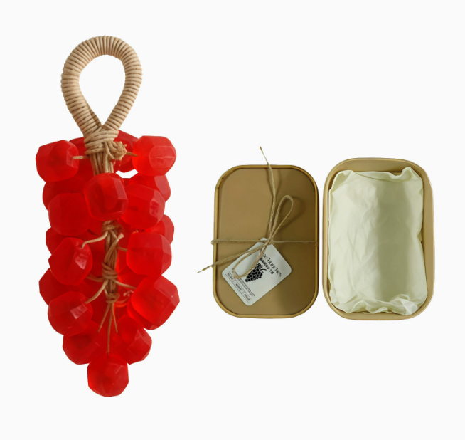 Gemstone Grape Soap DIY Kit – Transparent Handmade Soap Gift Set for Gentle Hand Care