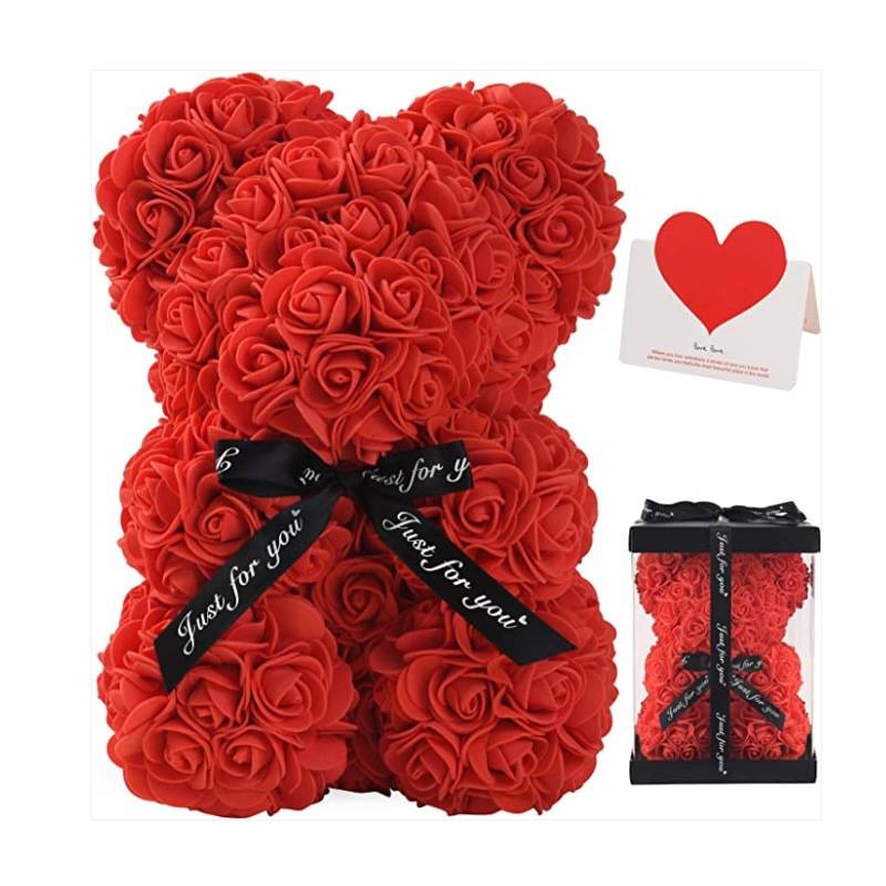 Everlasting Rose Bear Valentine's Gift – Available in Multiple Colors