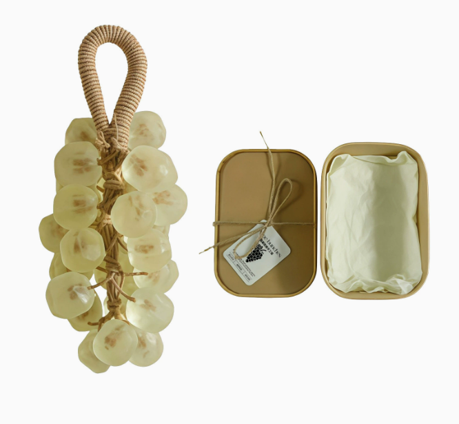Gemstone Grape Soap DIY Kit – Transparent Handmade Soap Gift Set for Gentle Hand Care