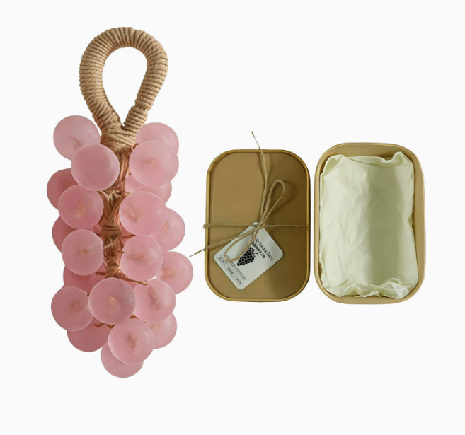 Gemstone Grape Soap DIY Kit – Transparent Handmade Soap Gift Set for Gentle Hand Care
