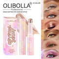 OLIBOLLA Highlighting Eye Shadow Stick Crystal Jelly Highlighter Super Sparkly Multi-color Eye Shadow Highlighter Stick